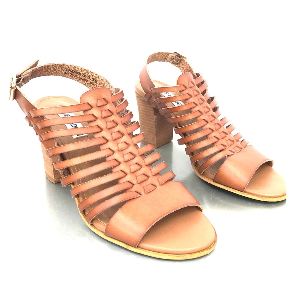 Steve Madden Wicker Wood Platform Buckle Sandal